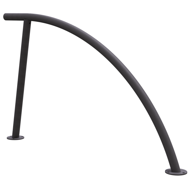 Bicycle lean-on hoop | for plugging down, with base plate | hot-dip galvanized and coated DB 703